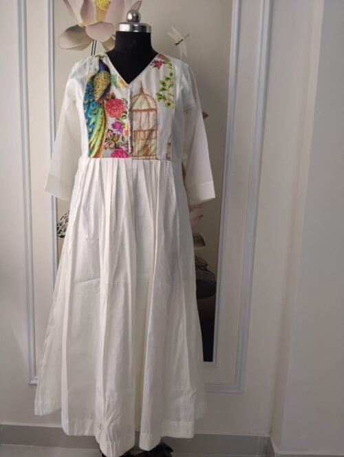 230a7c64-bf00-4a5e-a3de-8ac245c48bba mul chanderi fabric peacock maxi