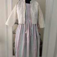 chikankari Detachable jacket with frock