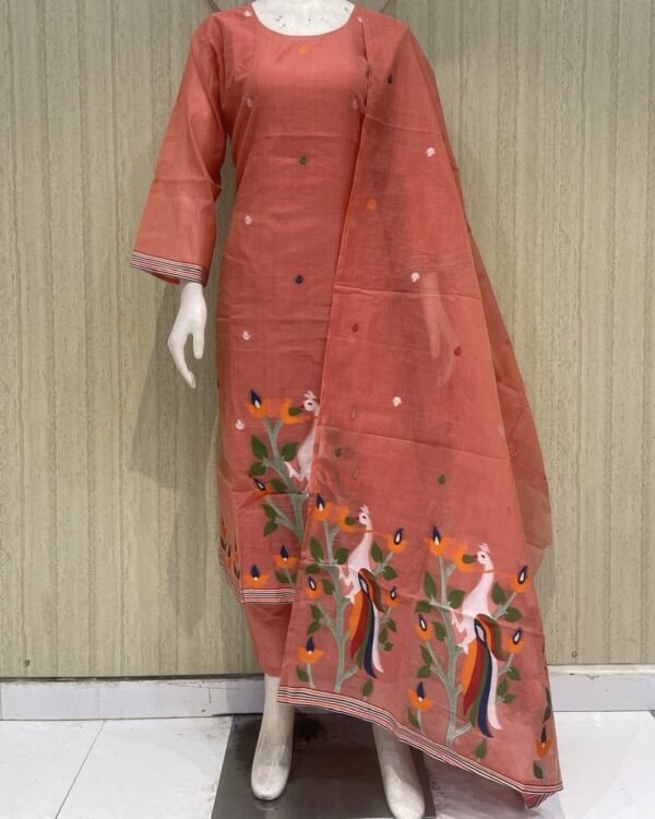 4d7401c3-79a2-4ce4-8fa7-6320fda17797 jamdani stitched 3 piece suit set with crepe lining