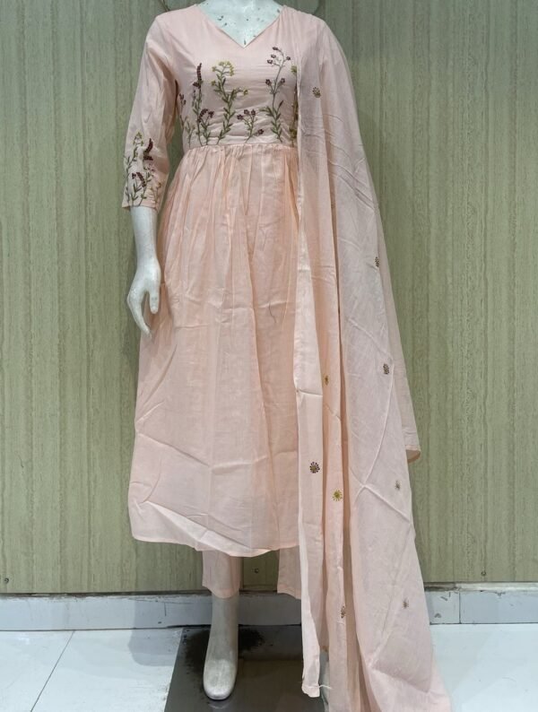 Mul cotton 3Piece suit set with cotton lining