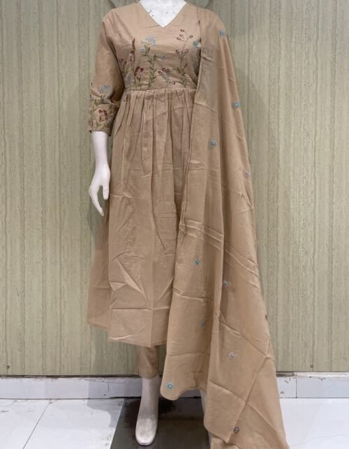 Mul cotton 3Piece suit set with cotton lining