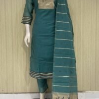 jamdhani stiched 3piece suit set with crape lining