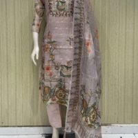 kota 3 piece suit set with cotton lining  with Kalamkari digital print