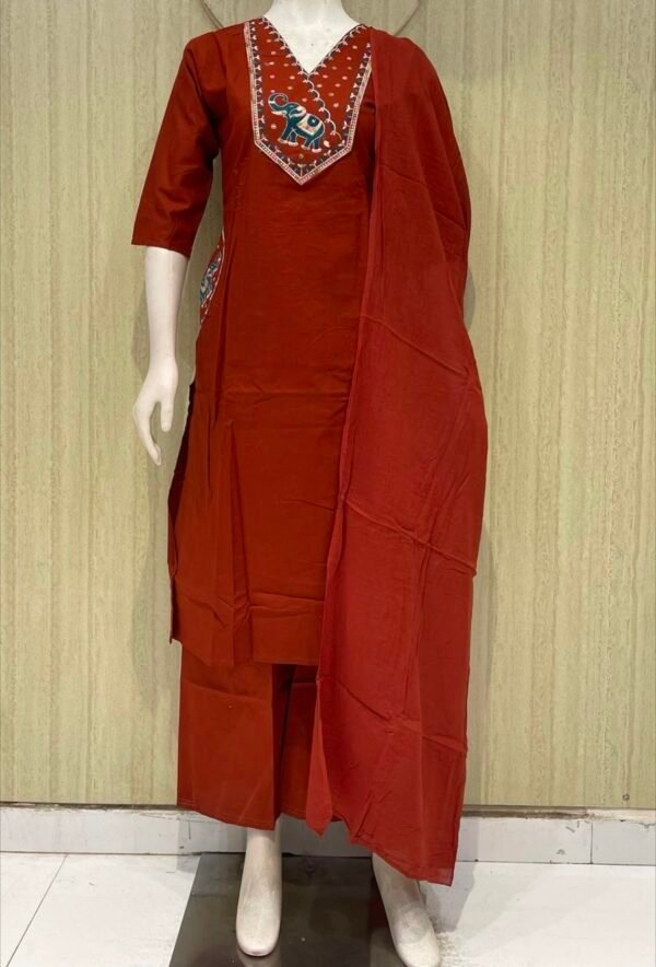 Dabu cotton kurta set with pocket