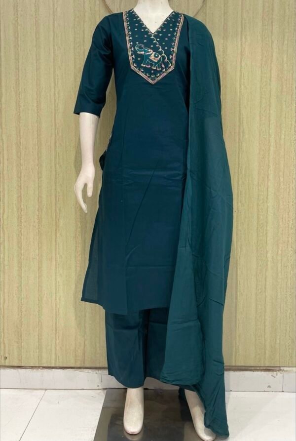 Dabu cotton kurta set with pocket