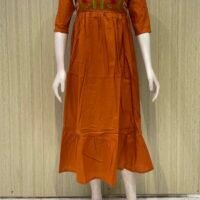 Pure Dabu cotton frocks with thread embroidery