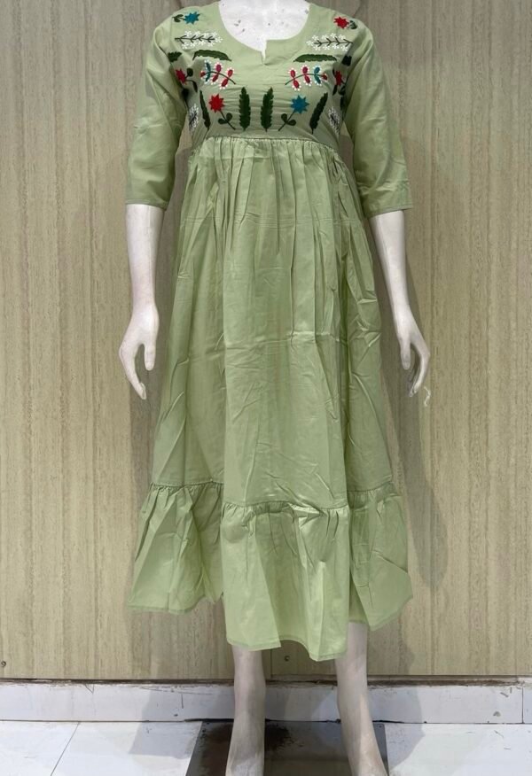 Pure Dabu cotton frocks with thread embroidery
