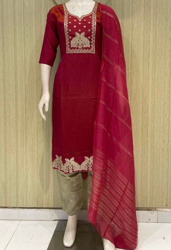 Roman silk suit set with lining