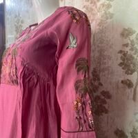 mul chanderi suit with cotton lining