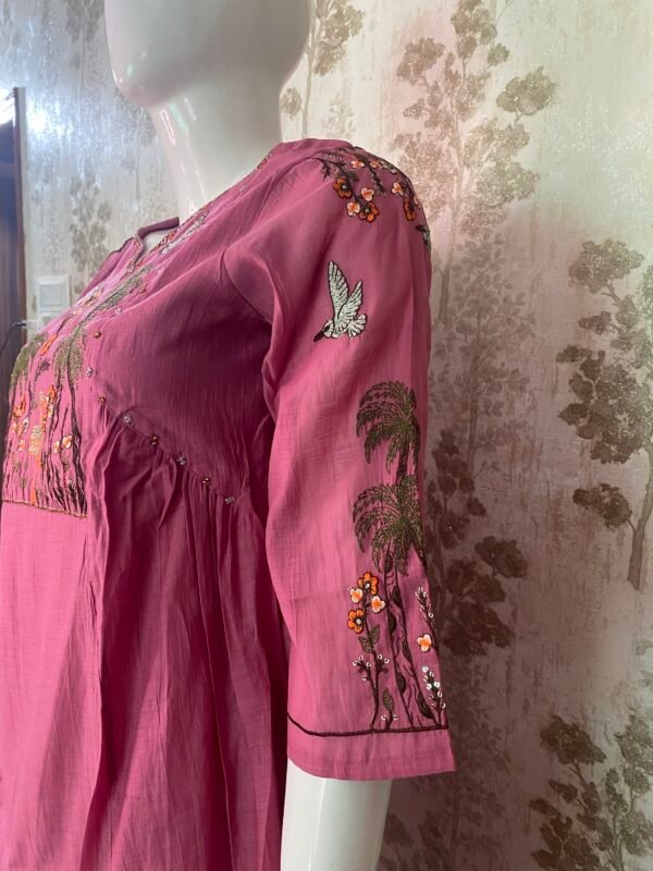 mul chanderi suit with cotton lining