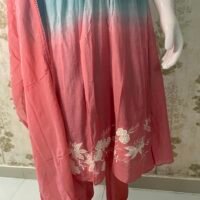 Pure mul cotton duel shade Aline suit set with cotton lining